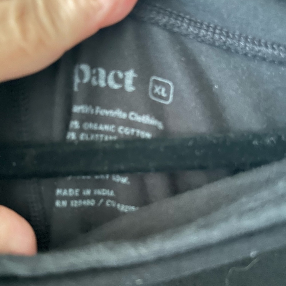 NWOT Pact Organic brand black leggings. Tried on once.